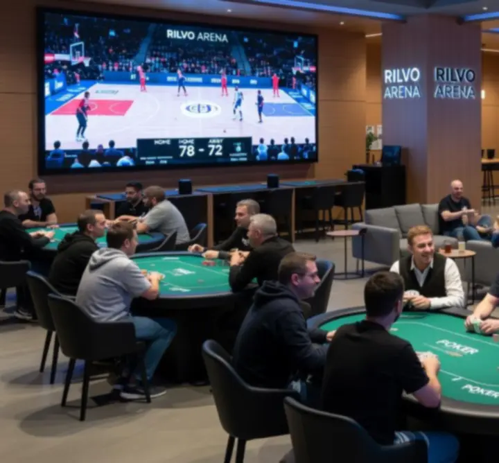 Galeria wnętrz Rilvo Arena – strefy pokerowe i kibicowania