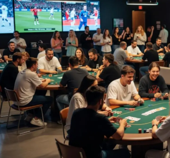 Rilvo Arena – nowoczesne wnętrze z pokerowymi stołami
