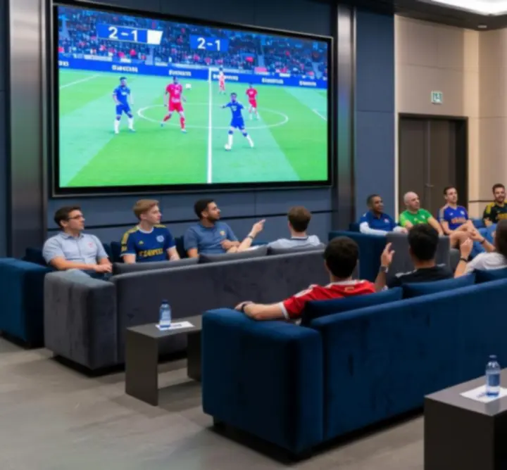Strefa oglądania sportu na dużym ekranie w Rilvo Arena